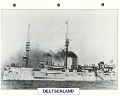 (25 X 19 Cm) (5-9-2020) - L - Photo And Info Sheet On Warship - German Navy - Deutschland - Bateaux