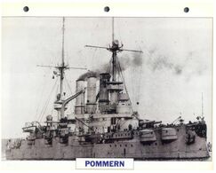 (25 X 19 Cm) (5-9-2020) - L - Photo And Info Sheet On Warship - German Navy - Pommern - Bateaux