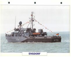 (25 X 19 Cm) (5-9-2020) - L - Photo And Info Sheet On Warship - German Navy - Ensdorf - Bateaux