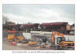 SAINT-SEBASTIEN-sur-LOIRE  -  Un Pont De 1600 Tonnes Glissé Sous La Voie Ferrée En 2002 - Train , Chemin De Fer - Saint-Sébastien-sur-Loire