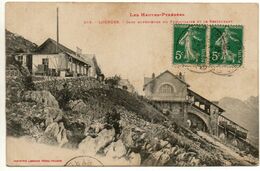 CP 65 - Lourdes - Gare Supérieure Du Funiculaire Et Le Restaurant 1910 Au Dos - Lourdes
