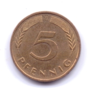BRD 1989 G: 5 Pfennig, KM 107 - 5 Pfennig