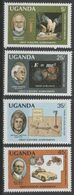 Uganda Ouganda 1987 Mi. 554 - 557 Great Scientific Achievements Einstein Benz Mercedes Hippocrates Isaac Newton Car Auto - Ouganda (1962-...)