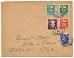 FRANCE - Env.  Affr Composé 1948 - Marseille - Briefe U. Dokumente