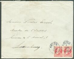 N°74(2) - 10 Cent; Grosses Barbes Obl. Sc ARLON Sur Lettre Du 9 Mai 1907 Vers Luxembourg - -15970 - 1905 Thick Beard
