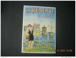 CLOUET   10934  NICE   RESTAURANT  LA RESERVE DE NICE   NONO                         Retirage - Werbepostkarten