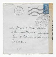 GAS CITY 1941 RAMEAUD SAINT ETIENNE CONTROLE  OUVERT MB175 MB 12 SUR ENVELOPPE - Poststempel