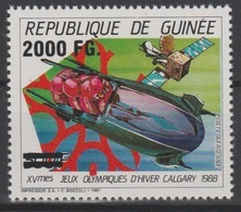 Guinée Guinea 2009 Mi. 6764 Surchargé Overprint Winter Olympic Games Calgary 1988 Vancouver 2010 Jeux Olympiques Ski - Hiver 1988: Calgary