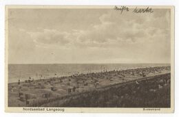 Nordseebad Langeoog Badestrand 1933 Postkarte Ansichtskarte - Langeoog