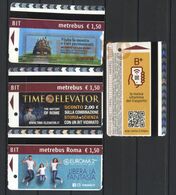 Roma, 2020, Metrebus, Cinecittà, Time Elevator, Euroma 2, B+ QR Code, 4 Biglietti - Europa