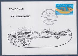 Vacances En Périgord Festival De La Correspondance 1er Jour N°3493 Le Pied De La Lettre Périgueux 8.06.2002 - Gedenkstempel