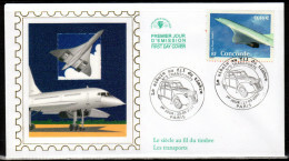 " LE CONCORDE " Sur Enveloppe 1er Jour En Soie  N° YT 3471. Parfait état. FDC - Concorde