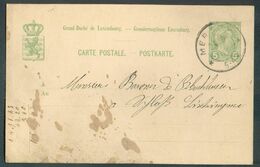 E.P. Carte 5 Centimes Obl. Dc MERSCH Du 24/06/1903 Vers Ettelbruck - 15993 - Entiers Postaux