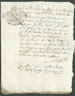 ACte Avec Cachet Fiscal De 9 DENIERS LORRAINE Et BAR. Fait à Mesnberg Le 23 Octobre 1748 - 15995 - Fiscaux