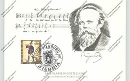 5200 SIEGBURG, Komponist Engelbert Humperdinck, Briefmarkenausstellung 1957 - Siegburg
