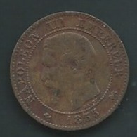 France - Monnaie 2 Centimes Napoléon III 1855 D (Grand D, Petit Lion Et Ancre) - TB - Laupi 13901 - B. 2 Céntimos