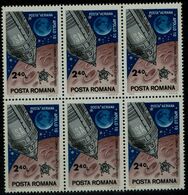 ROMANIA 1969 APOLLO 10 BLOCK OF 6 MI No 2780 MNH VF!! - Unused Stamps