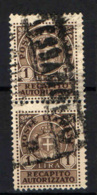 ITALIA LUOGOTENENZA - 1946 - 1 LRA - COPPIA - USATI - Service Privé Autorisé
