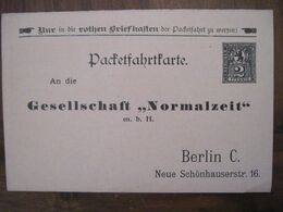 Berliner Packet Fahrt Privat Brief Post Cover Deutsches Reich Allemagne DR Poste Privée Friedrichstadt PacketFahrtPrivat - Posta Privata & Locale