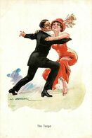 Danse * 2 CPA Illustrateur C. USABAL * The Tango * Dancing - Dans