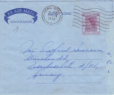 HONG KONG - AEROGRAMME 50c 1957 - MÜNCHEN /AS140 - Interi Postali