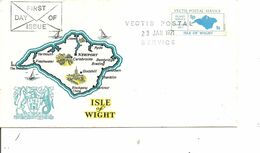 Iles - Wight ( FDC Privé De L'Ile De Wight De 1971 à Voir) - Islas