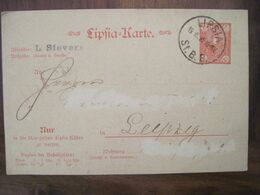 1895 LIPSIA Stadtbrief Packet Fahrt Privat Brief Post Cover Deutsches Reich Allemagne DR Poste Privée St B. B. - Private & Lokale Post