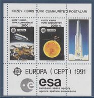 Turquie - Chypre Bloc Neuf Europa 91 N°BF9 "Ulysses - Hermes - Ariane 5" Composé De 3 Timbres Fusées - Esa - 1991