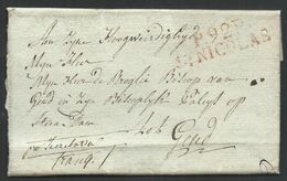 L 1810 De Nieukerken Avec Marque Rge P.92.P./ST NICOLAS Pour Gand - 1794-1814 (Periodo Frances)