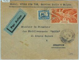 91256 -  INDOCHINE - Postal History - AIRMAIL  COVER  To FRANCE 1940 - Lettres & Documents