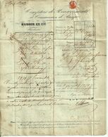 33  Facture De HUSSON Et Cie - BORDEAUX  En 1846 Comptoir De Recouvrements Et Commission De Banque Envoyée à GRANVILLE - Bordeaux