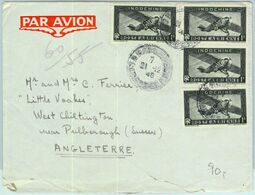 91274 -  INDOCHINE - Postal History - AIRMAIL  COVER  To  ENGLAND  1948 - Lettres & Documents