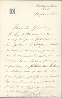 Autographe Théophile Andrien Ferron Général Brigade 1882 Ministre De La Guerre 1887 Versaillais Commune De Paris - Other & Unclassified