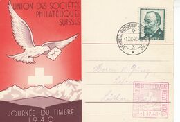 Suisse - Année 1940 - Oblitéré 01/12/1940 - Journée Du Timbre - Automobil-post - Cachet Luzern - Storia Postale