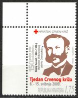 HENRY DUNANT Solferino 150th - Red Cross Rotes Croix Rouge 2009 Croatia Official Post ADDITIONAL Label Charity Vignette - Henry Dunant