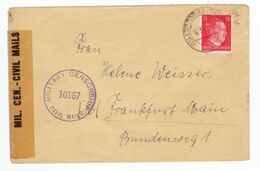 Allemagne Reich Lettre 1945 Censure Militaire Cachet Military Censorship Civil Mails Eisenberg Pour - Brieven En Documenten
