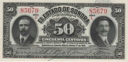 (B0068) MEXICO (ESTADO DE SONORA), 1915. 50 Centavos. P-S1070. UNC - Mexico