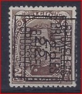 ALBERT I Nr. 136 TYPO Voorafgestempeld Nr. 58F Positie B Met Curiositeit " DUBBELDRUK / IMPRESSION DOUBLE " ! - Sobreimpresos 1922-26 (Alberto I)