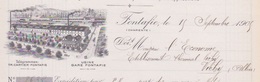 1905 FACTURE A ENTETE - PAPIER D'EMBALLAGE ANDRE CARTIER - MANUFACTURE A FONTAFIE 16 CHARENTE ) BOITES PLIANTES CARTON - Imprimerie & Papeterie