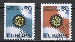 Allemagne Fédérale - Germany - Deutschland 1967 Y&T N°398 à 399 - Michel N°533 à 534 (o) - EUROPA - Usati