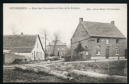 AK/CP Oeudeghien  Rue Des Pommiers Et Rue De La Station  Frasnes.... Ungel/uncirc Ca.1915  Erhaltung/Cond. 1-  Nr. 00934 - Frasnes-lez-Anvaing