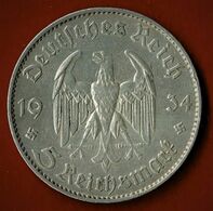 ALLEMAGNE / 5 REICHSMARK / POTSDAM EGLISE DE GARNISON / 1934 F - STUTTGART / SUP - 5 Reichsmark