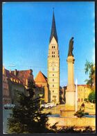 Germany Pfaffenhofen An Der Ilm 1971 / Pfarrkirche Und Mariensaule / Church, Monument, Fountain - Pfaffenhofen