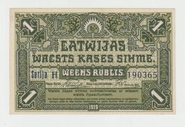 Latvia 1 Rouble 1919 P-2b UNC - Lettonie