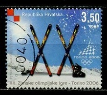 JO Turin - Croatie - Kroatien - Croatia 2006 Y&T N°709 - Michel N°754 (o) - 3,50k Skis Croisés - Winter 2006: Turin