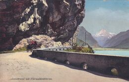 SUISSE,SCHWEIZ,SVIZZERA,SWITZERLAND,HELVETIA,SWISS,URI,FLUELEN,AXENSTRASSE,1916,ATTELAGE - Flüelen