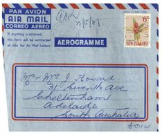 (N 9) New Zealand Aerogramme Posted To Australia (1967 ?) - Andere & Zonder Classificatie