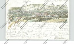 0-6906 KAHLA, Lithographie 1896 !, Gesamtansicht - Kahla