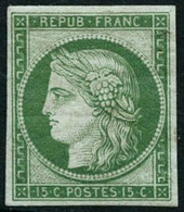 ** N°2e 15c Vert, Réimp - TB - 1849-1850 Ceres