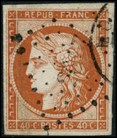 Oblit. N°5 40c Orange - TB - 1849-1850 Cérès